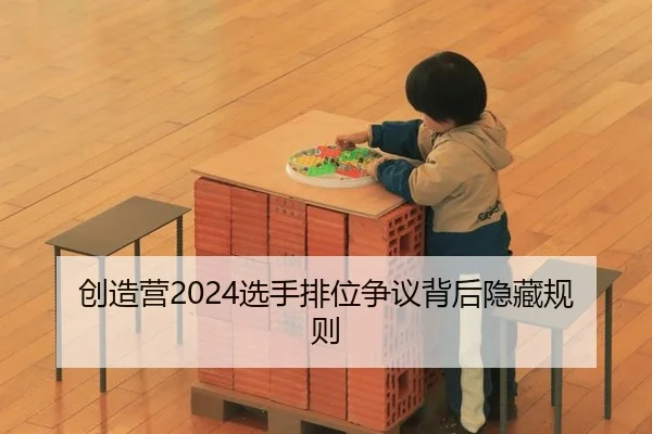 创造营2024选手排位争议背后隐藏规则